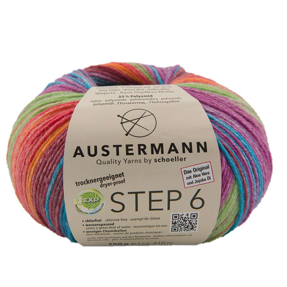 Step 6 kirjava sukkalanka 150 g