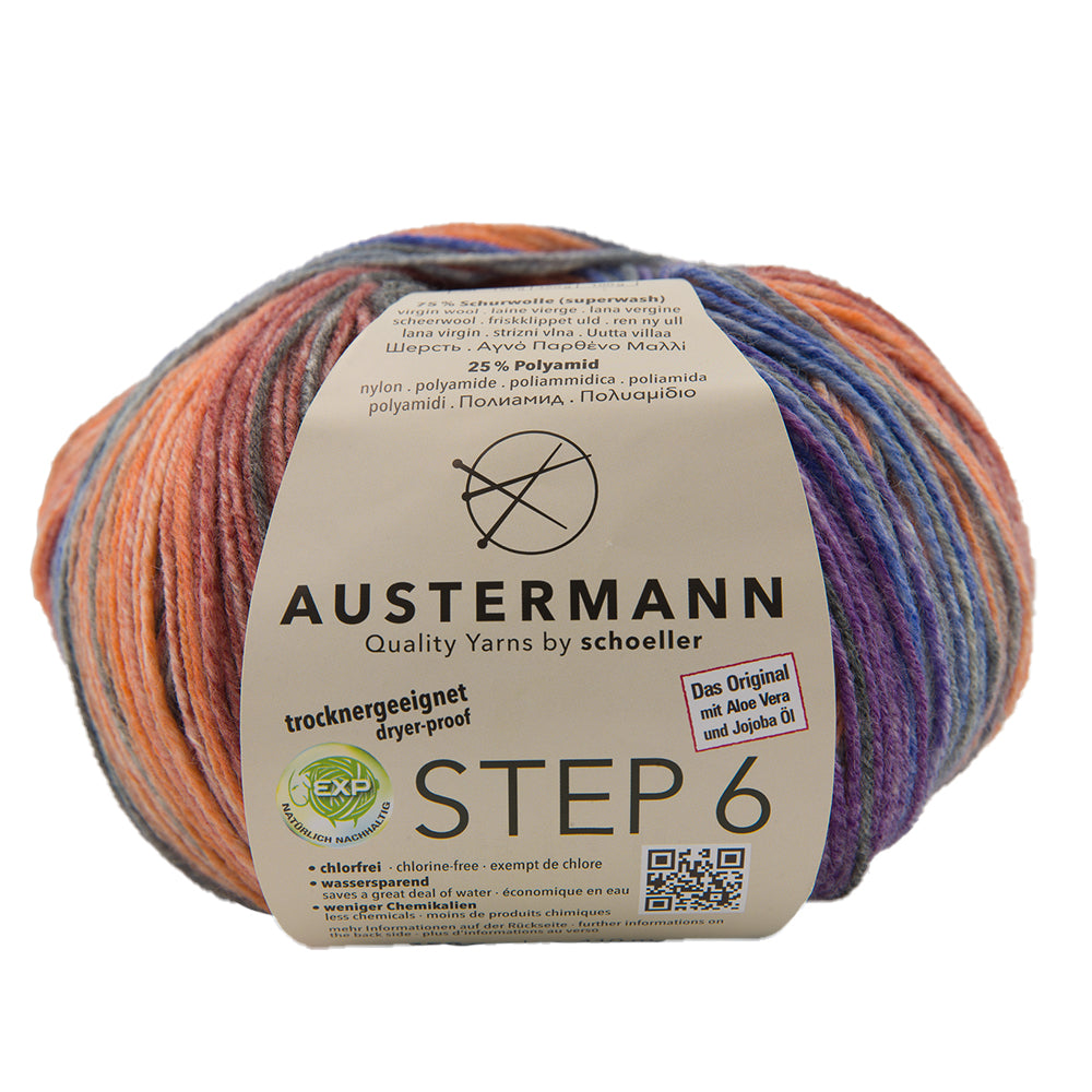 Step 6 kirjava sukkalanka 150 g