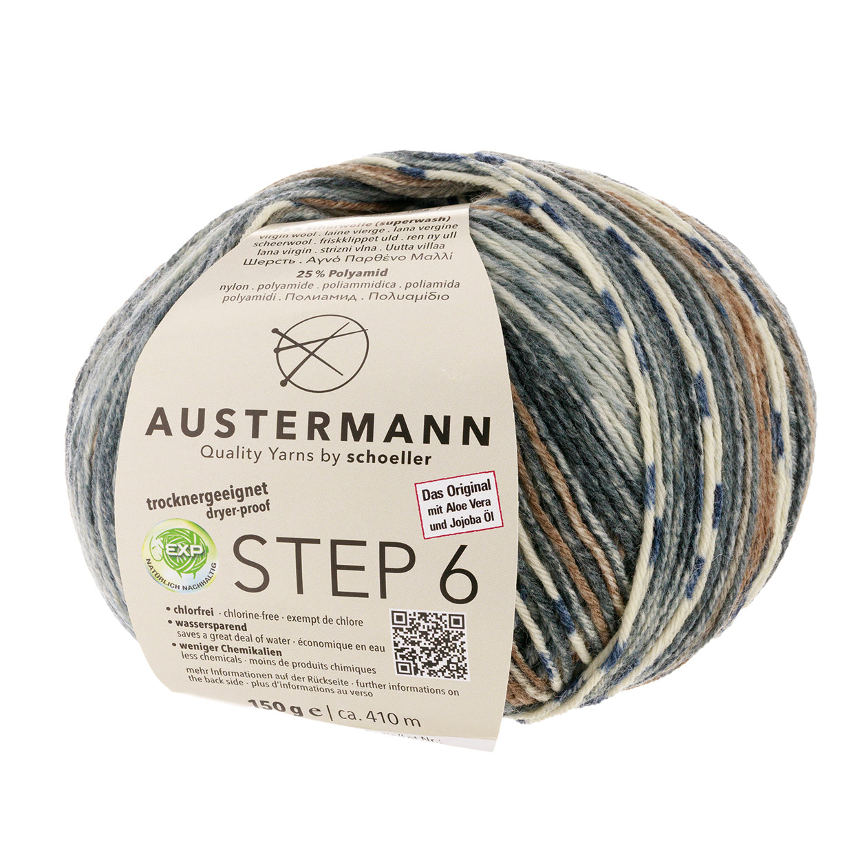 Step 6 kirjava sukkalanka 150 g