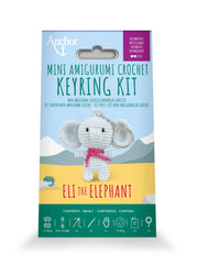 Anchor amigurumi avainperäsetti Eli-elefantti