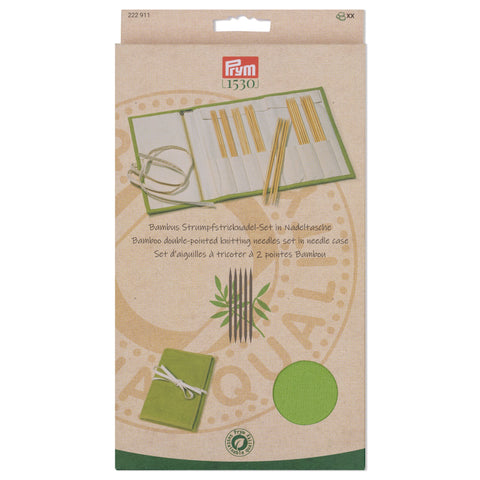 Sukkapuikkosetti bambu 2,0-4,5mm 20cm, säilytyskotelossa
