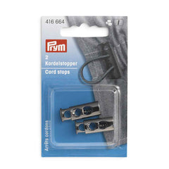 Nyörilukko, 2-reikäinen, tumma hopea