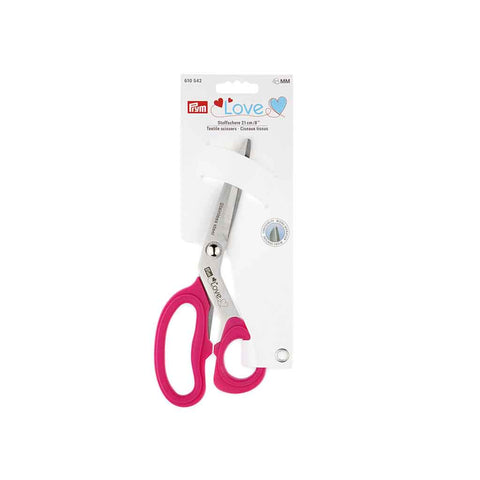 Sakset mikrohammastuksella, Prym Love, 21cm, pinkki