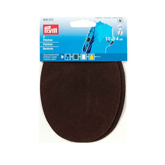 Kyynärpaikat mokkanahkajäljitelmää, tummanruskea