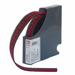 Kirjava kuminauha 25 mm punainen/pinkki 7 m