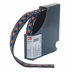 Kirjava kuminauha 25 mm sininen/pinkki 7 m